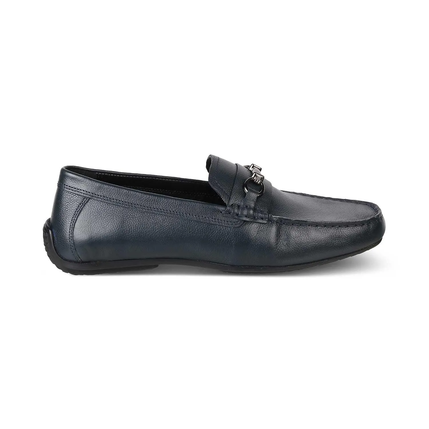 The Sandee Blue Men's Leather Driving Loafers Tresmode