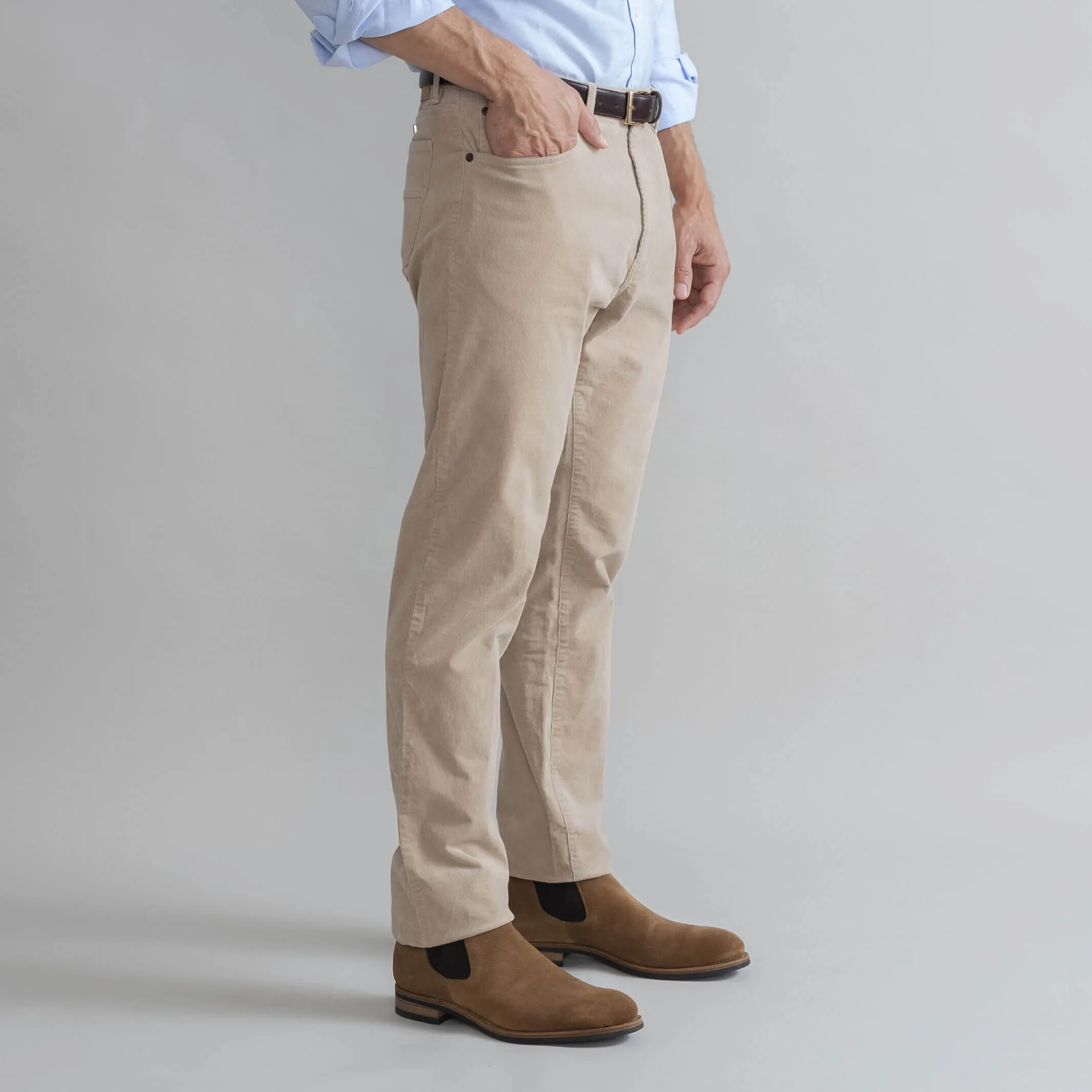 The Tan Corduroy Franklin 5 Pocket Custom Pant