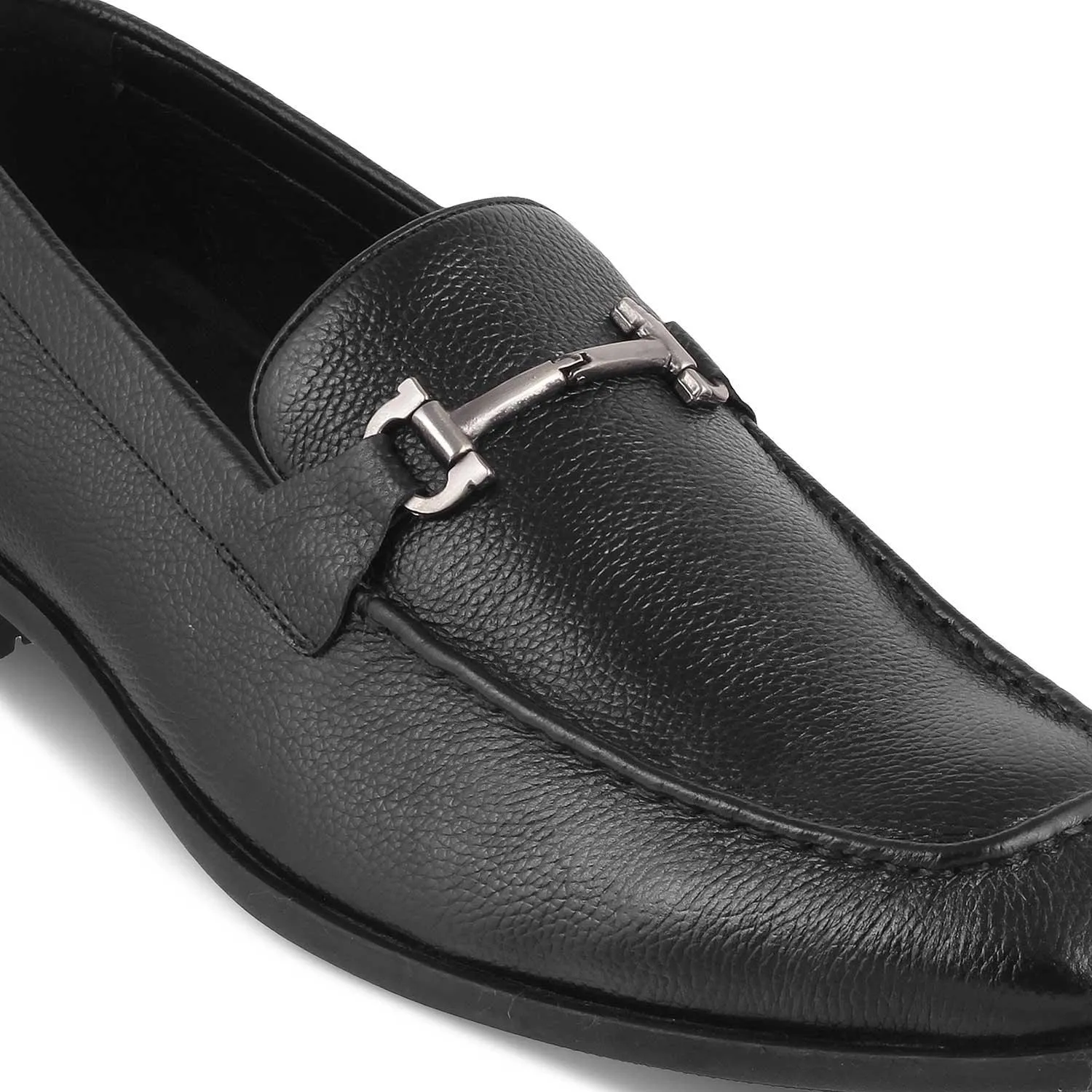 The Tumac Black Men's Leather Loafers Tresmode