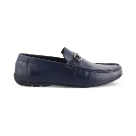 The Votterdam Navy Men's Leather Driving Loafers Tresmode