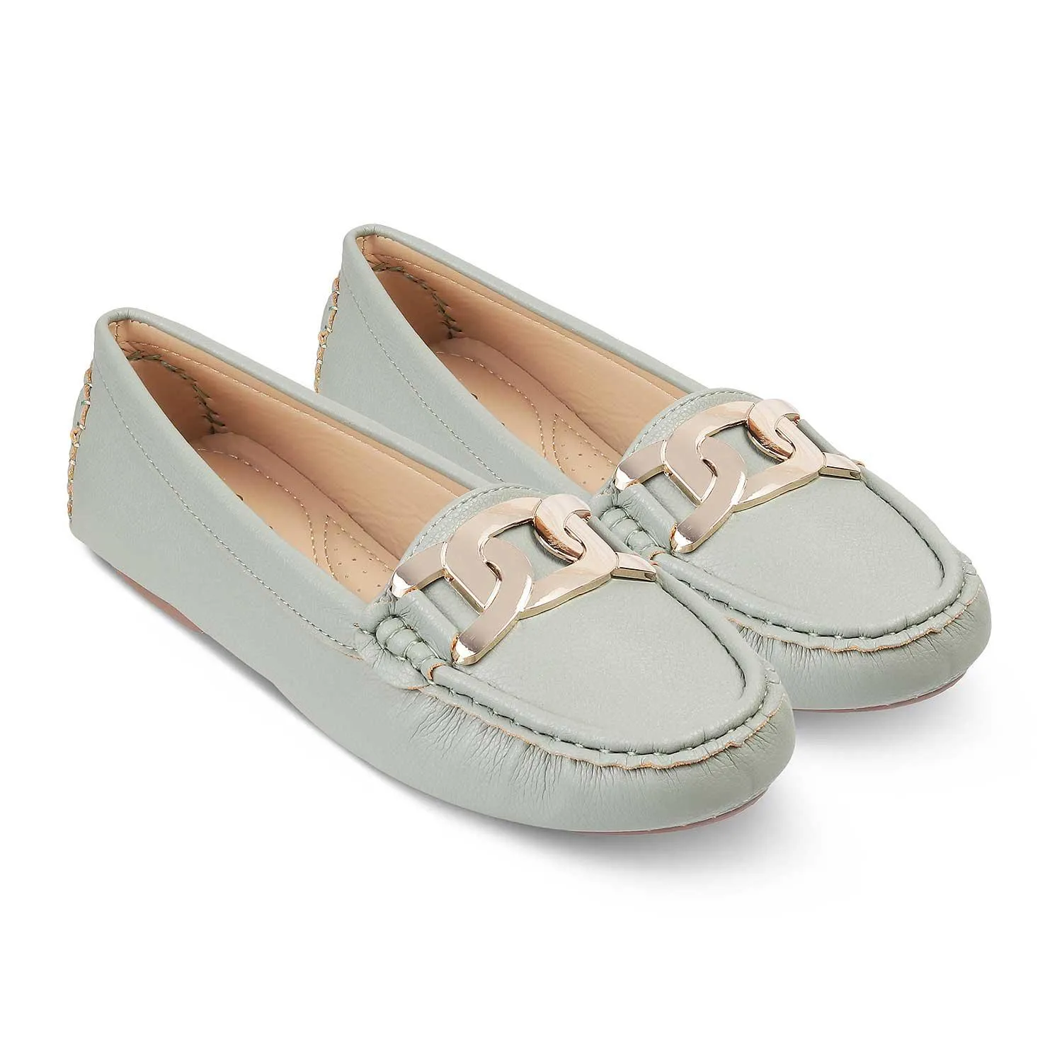 The Yon New Green Women's Dress Loafers Tresmode