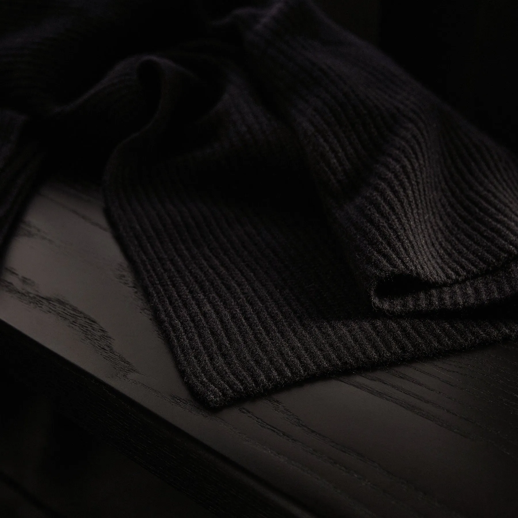 Thermal Cashmere Scarf - Black