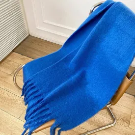 Thick Mohair Scarf - Royal Blue