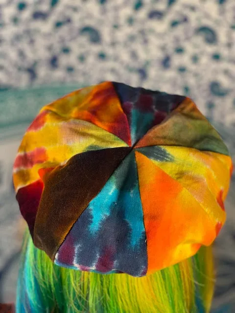 Tiedye Velvet Hat #2 (Regular Size)