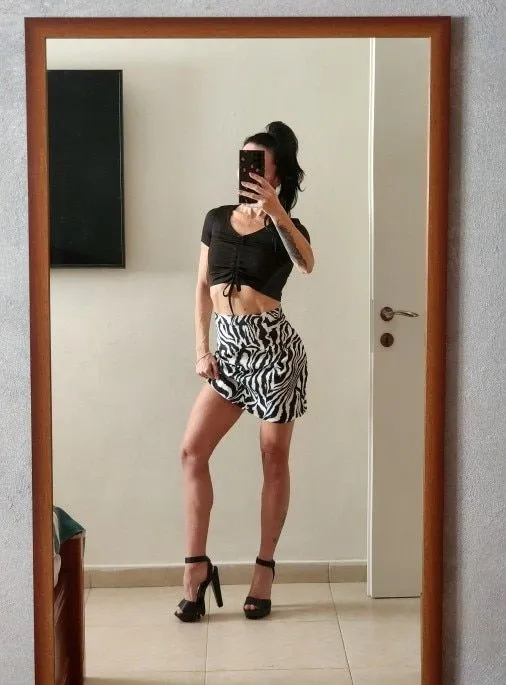 Tiny Temptations Zebra Print Mini Skirt