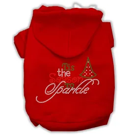 Tis The Season To Sparkle Rhinestone Dog Hoodie Red Xxxl(20)