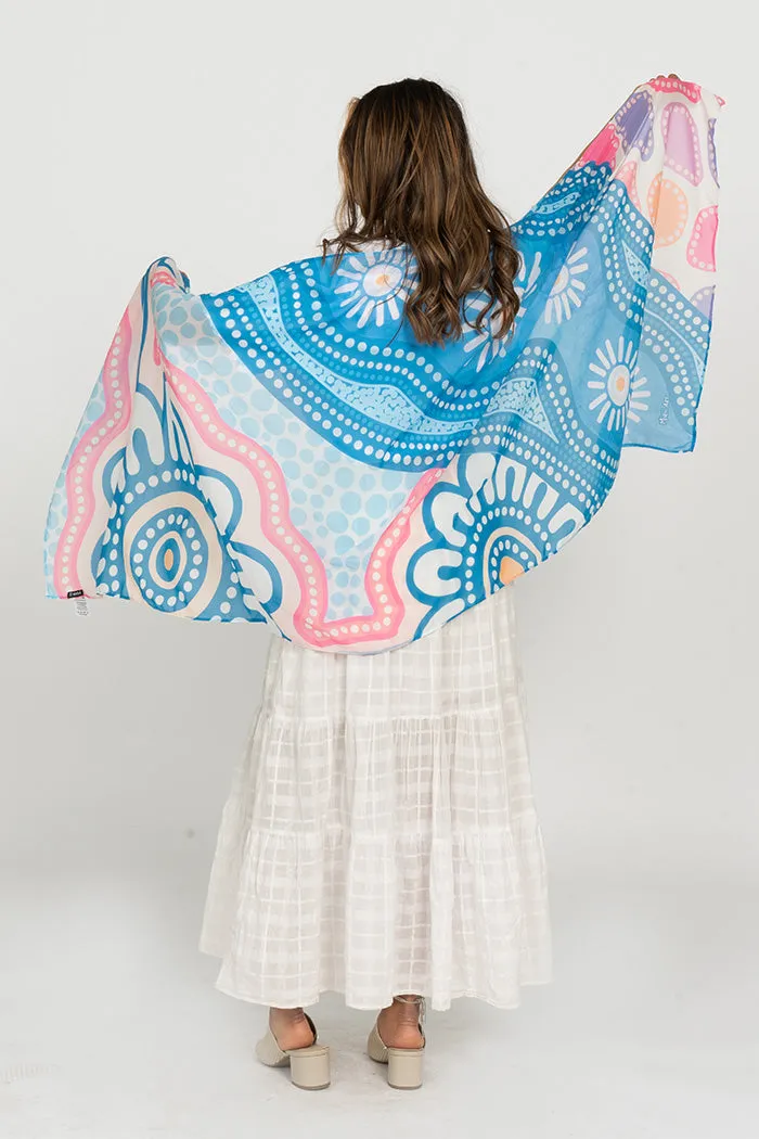 To The Skies Rectangle Chiffon Scarf