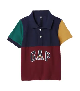 Toddler Colorblock Logo Polo Shirt Red Delicious