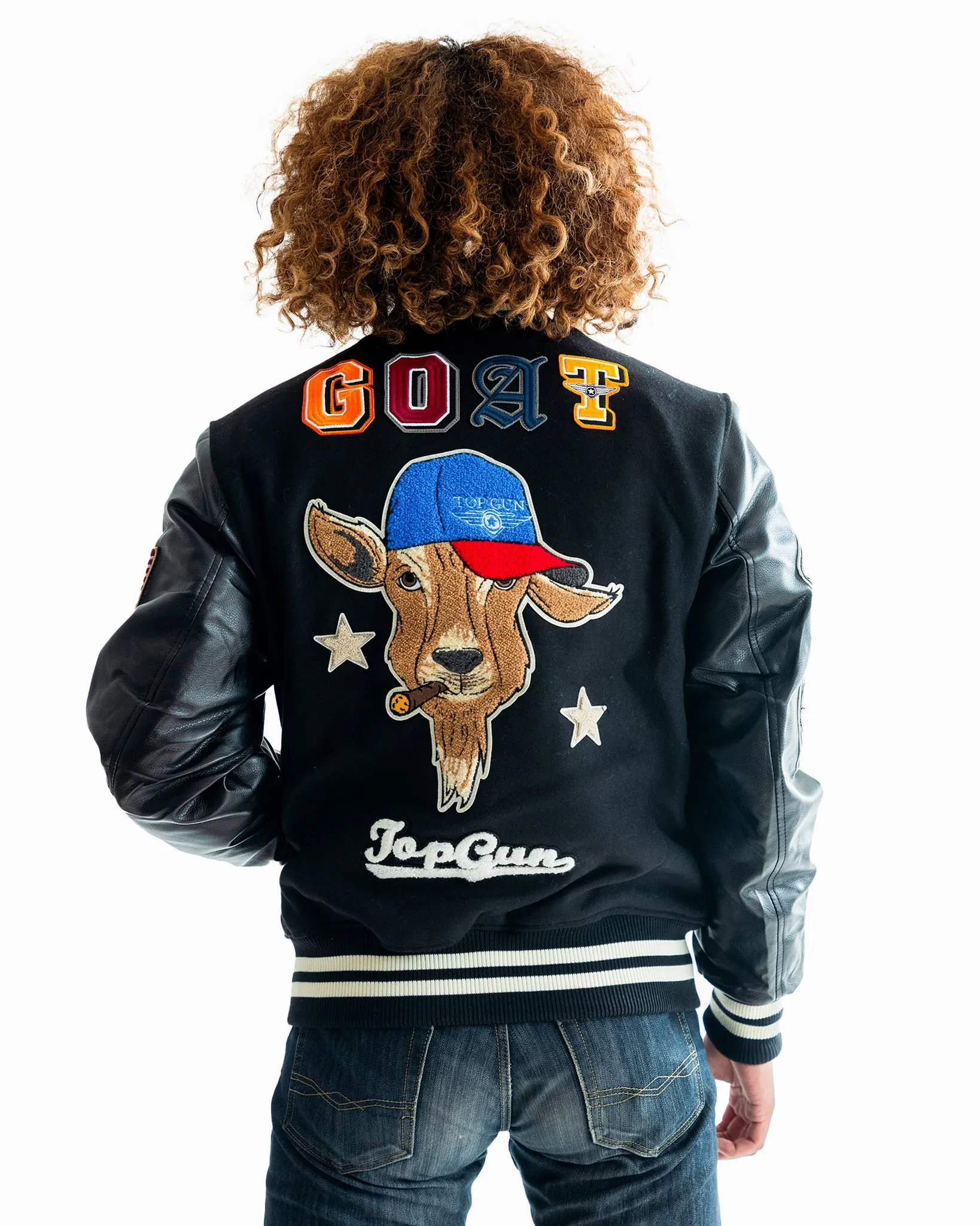 TOP GUN® MEN'S "GOAT" VARSITY JACKET