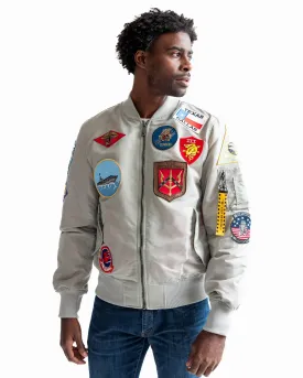 TOP GUN® "OFFICIAL PATCHES" MA-1 NYLON BOMBER