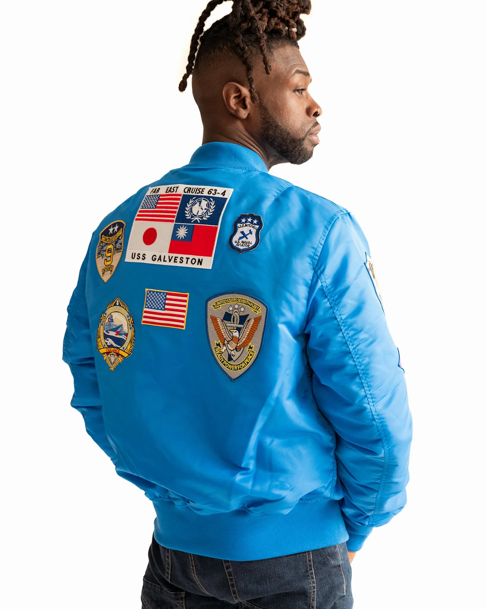 TOP GUN® "OFFICIAL PATCHES" MA-1 NYLON BOMBER