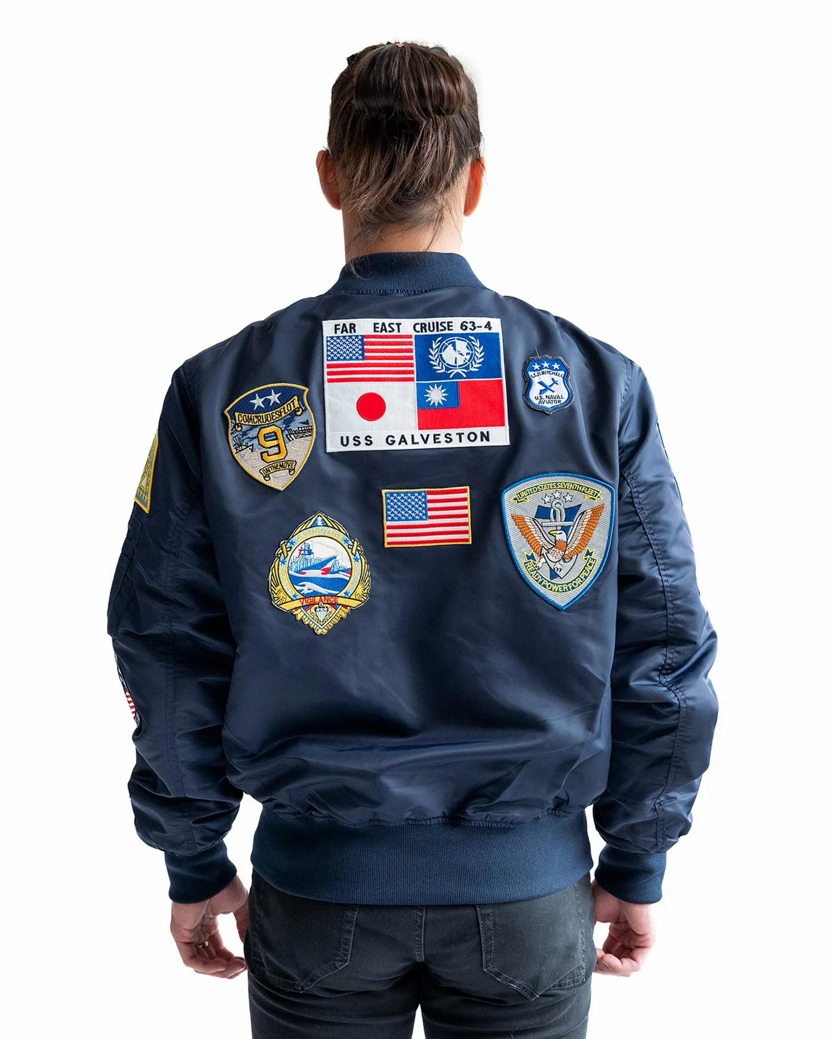 TOP GUN® "OFFICIAL PATCHES" MA-1 NYLON BOMBER