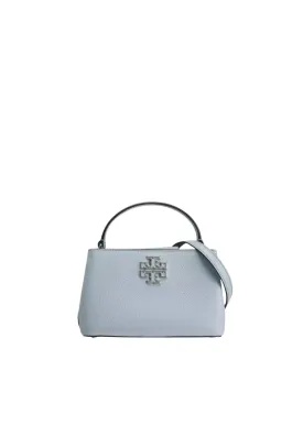 Tory Burch Britten Crossbody Micro Satchel In Blue Mist 145357