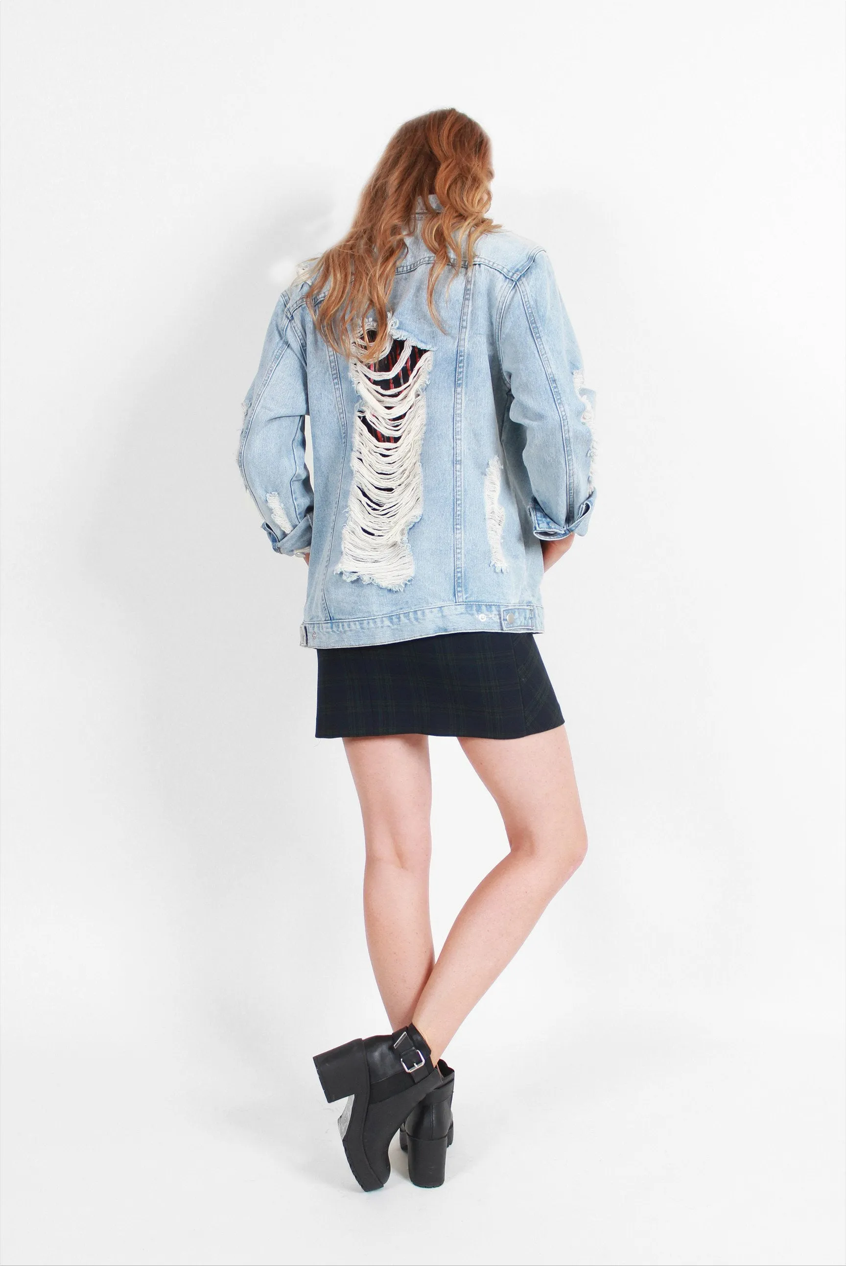 Total Destruction Oversized Denim Jacket