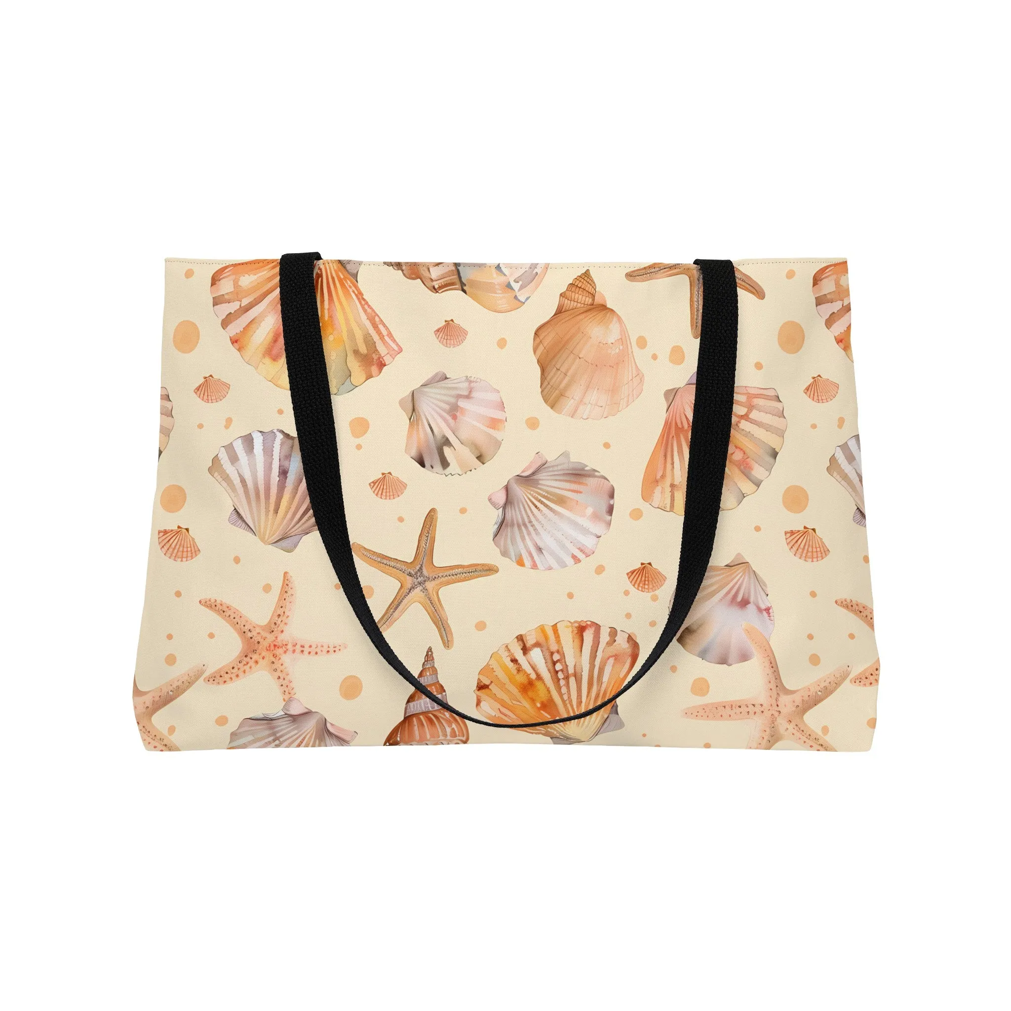 Tote Bag with Seashell and Starfish (24" x 13" x 2")