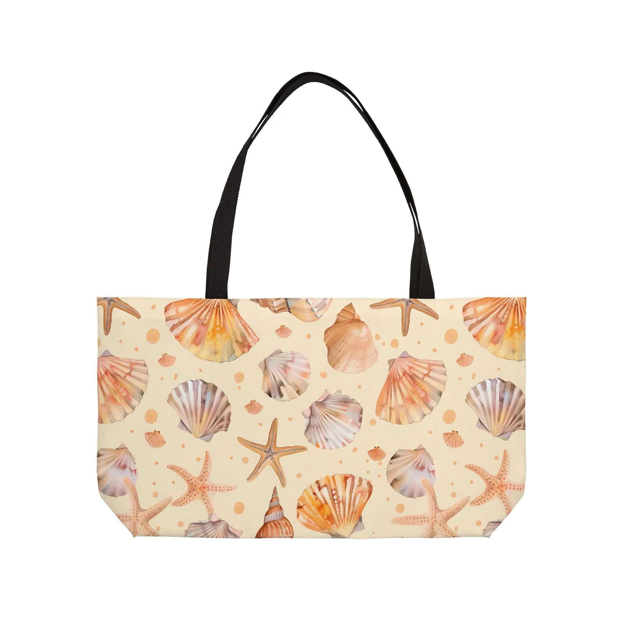 Tote Bag with Seashell and Starfish (24" x 13" x 2")