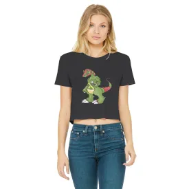 Toxicann Classic Women's Cropped Raw Edge T-Shirt