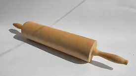 Traditional Wooden Rolling Pin Pastry Dough Roller Kitchen Tool - Fixed Handles