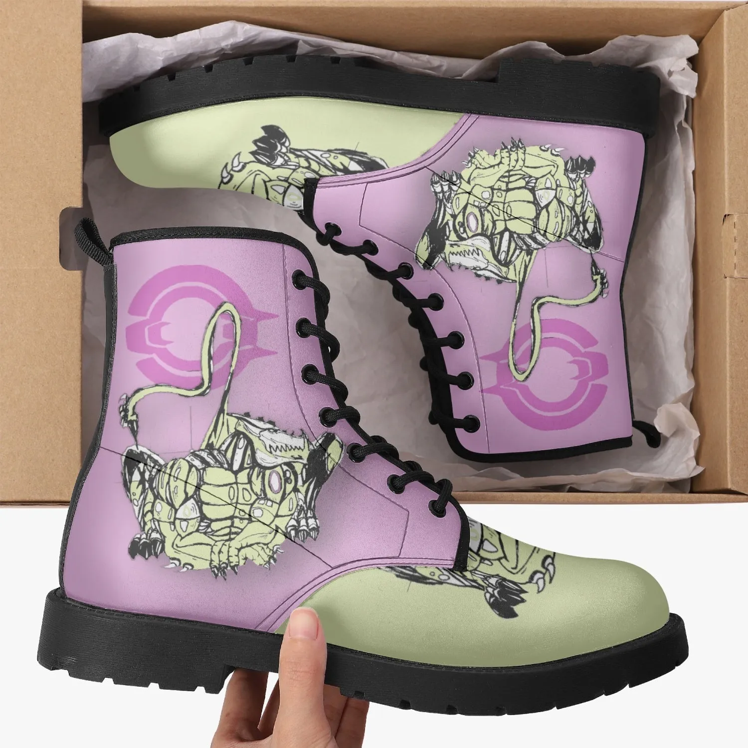 Trendy Leather Boots- Happy Dragon