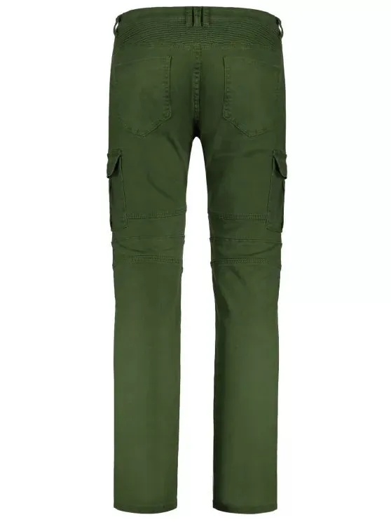 Trendy Zips Biker Pants with Multi Pockets