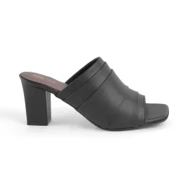 Tresmode Coco Black Women's Dress Block Heel Sandals