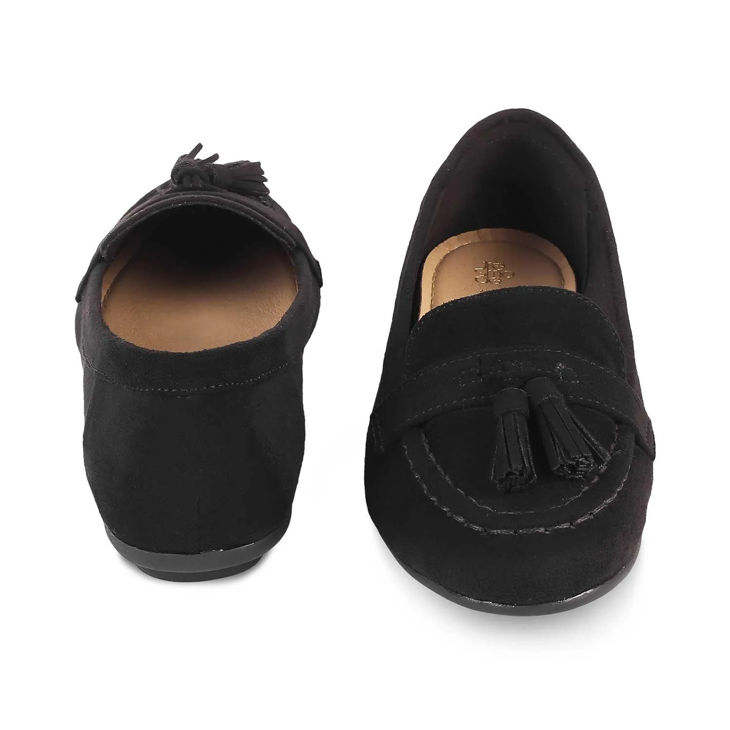 Tresmode Jonum Black Women's Dress Tassel Loafers