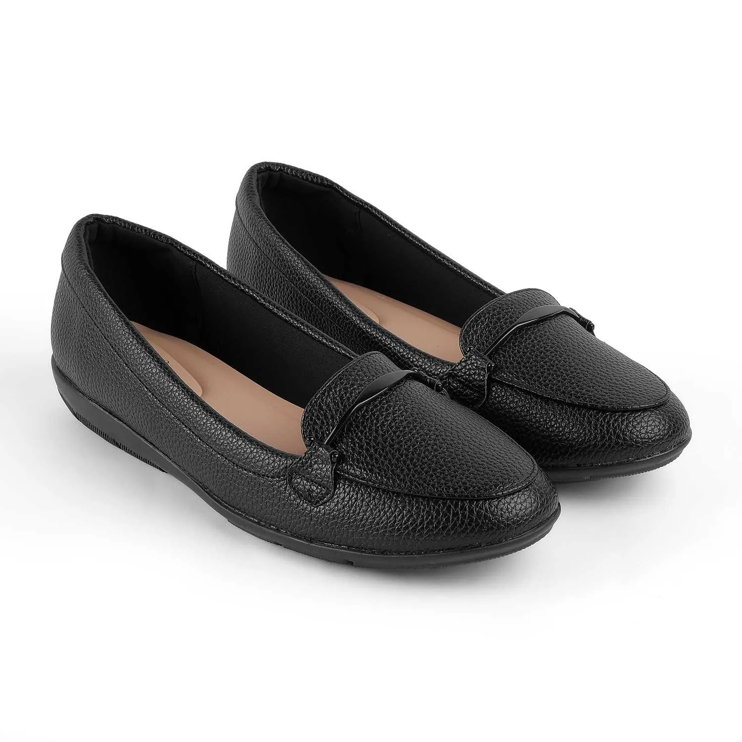 Tresmode Rujer Black Women's Casual Loafers