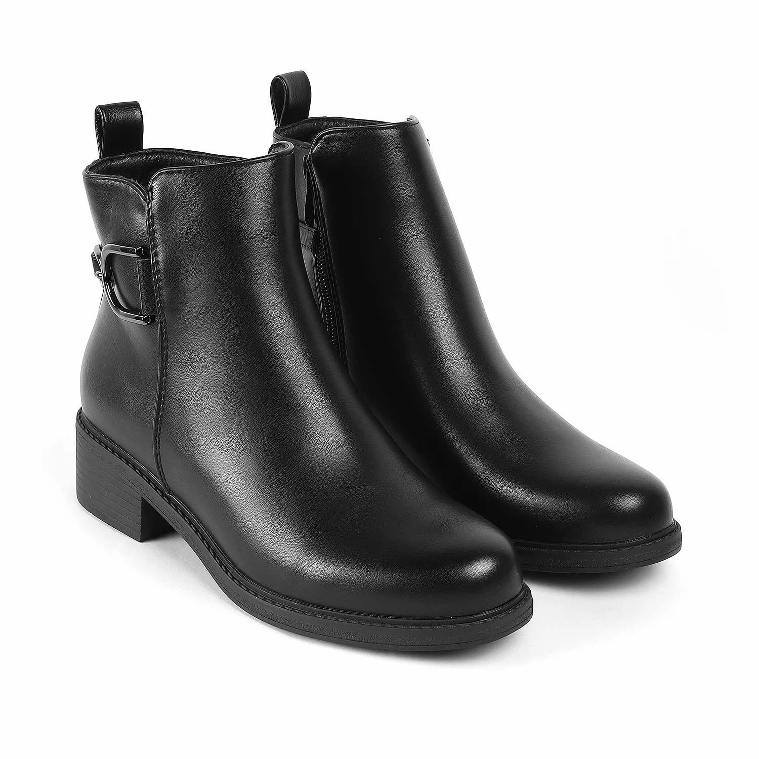 Tresmode Zurich Black Women's Ankle-length Boots