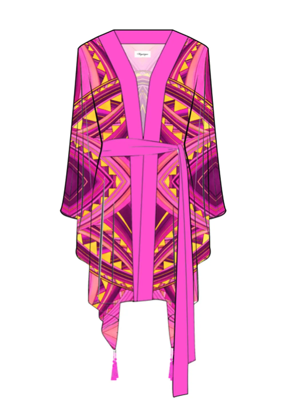 Tribal - Elixir Kimono (Neon Pink)