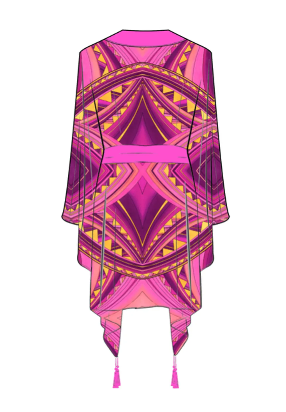 Tribal - Elixir Kimono (Neon Pink)