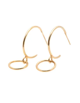 Triple Hoop Gold Earrings