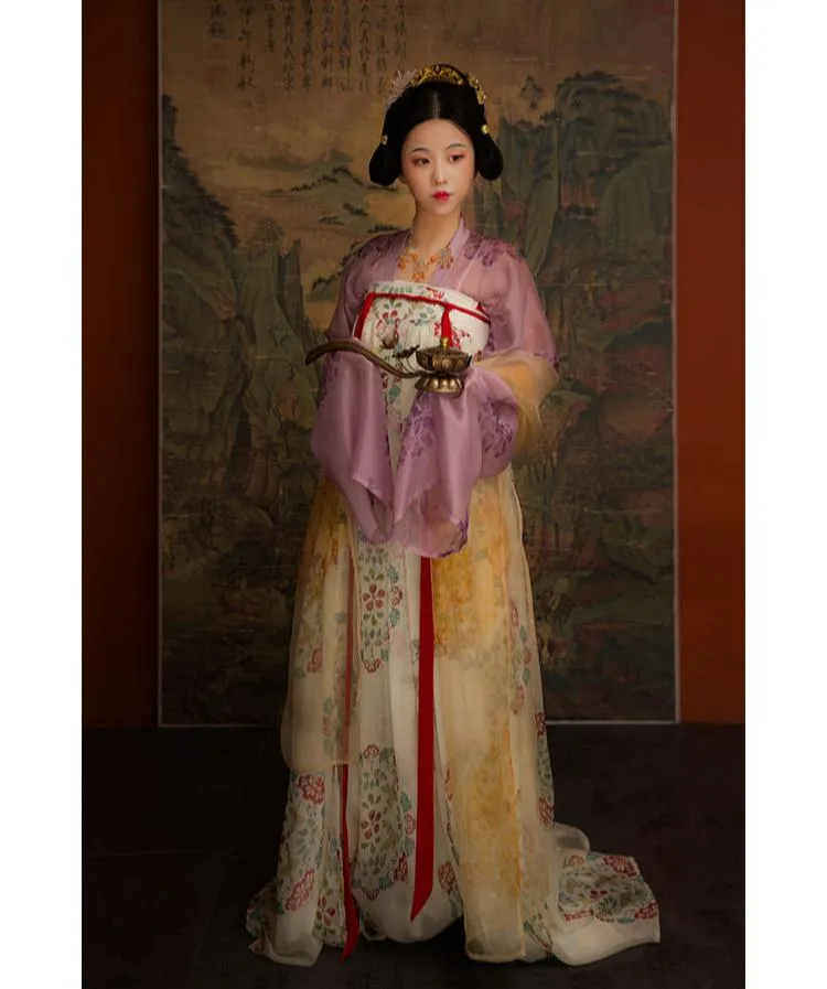 Tuan'Er 团儿 Tang Dynasty Restoration Mulberry Silk Qixiong Ruqun Set