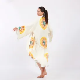 Turkish Towel Kimono Kaftan Bathrobe - Kimono Robe Sun Design