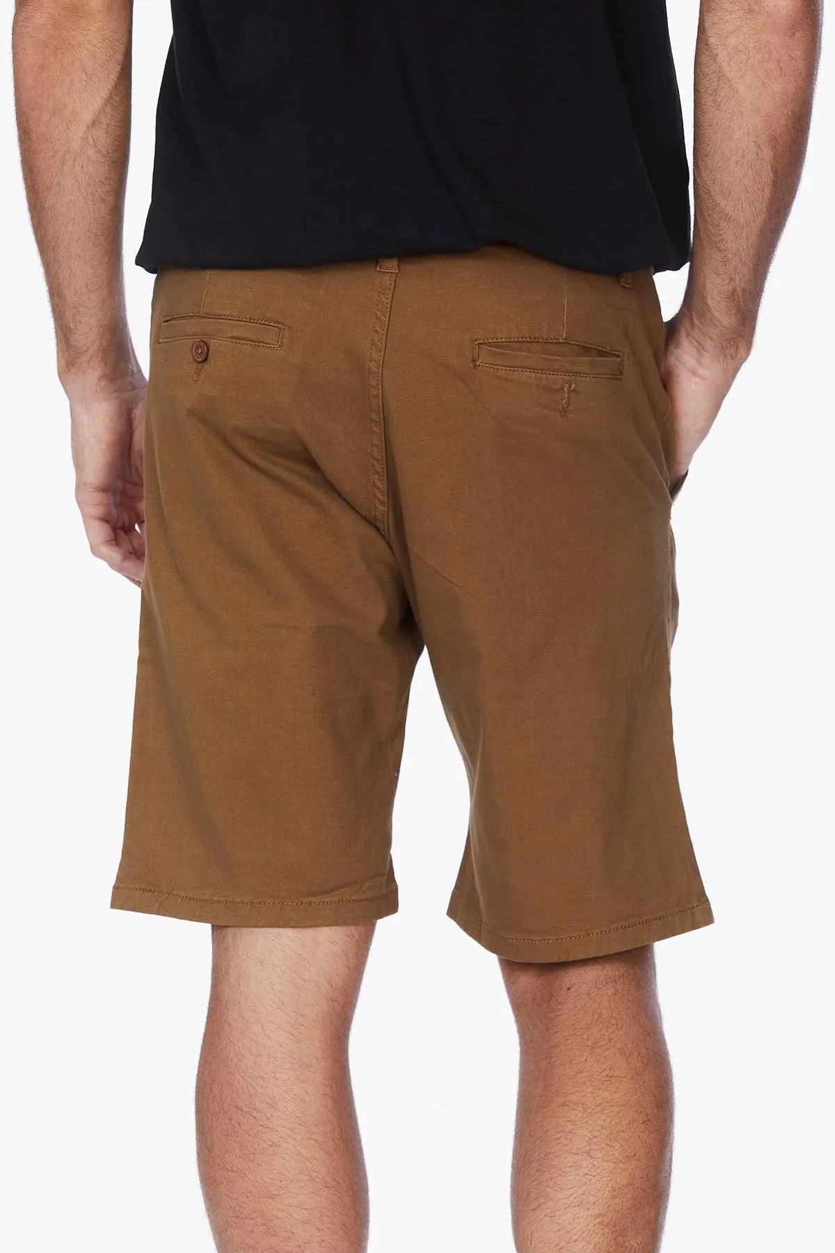 Twill Chino Shorts - Tobacco