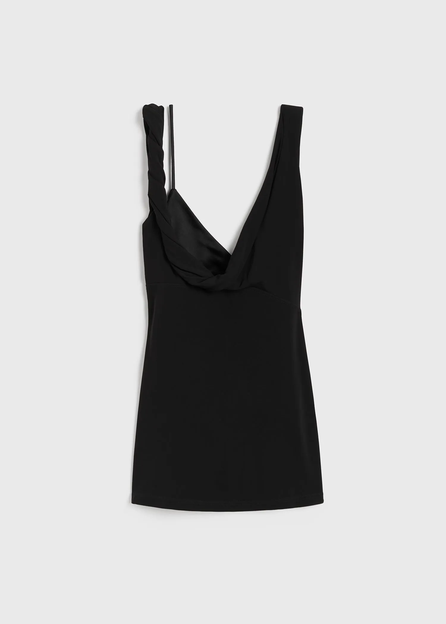 Twist drape top black