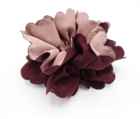 two tone scrunchies micro fiber floral petal scrunchie hair elastic women hair accessories