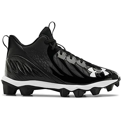 Under Armour Boy's Spotlight Franchise RM Jr Football Shoe, Black (001)/White, 6