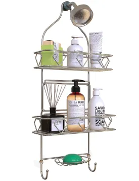 Upgraded! Geekdigg Bathroom Hanging Shower Head Caddy Organizer, Three Tier, Rust Proof