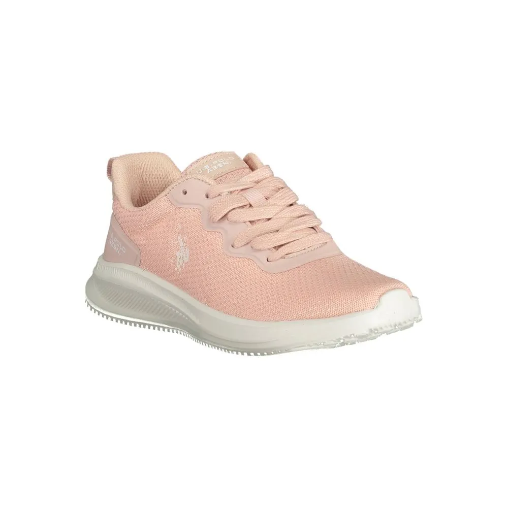 U.S. POLO ASSN. Chic Pink Lace-Up Sneakers with Contrasting Details