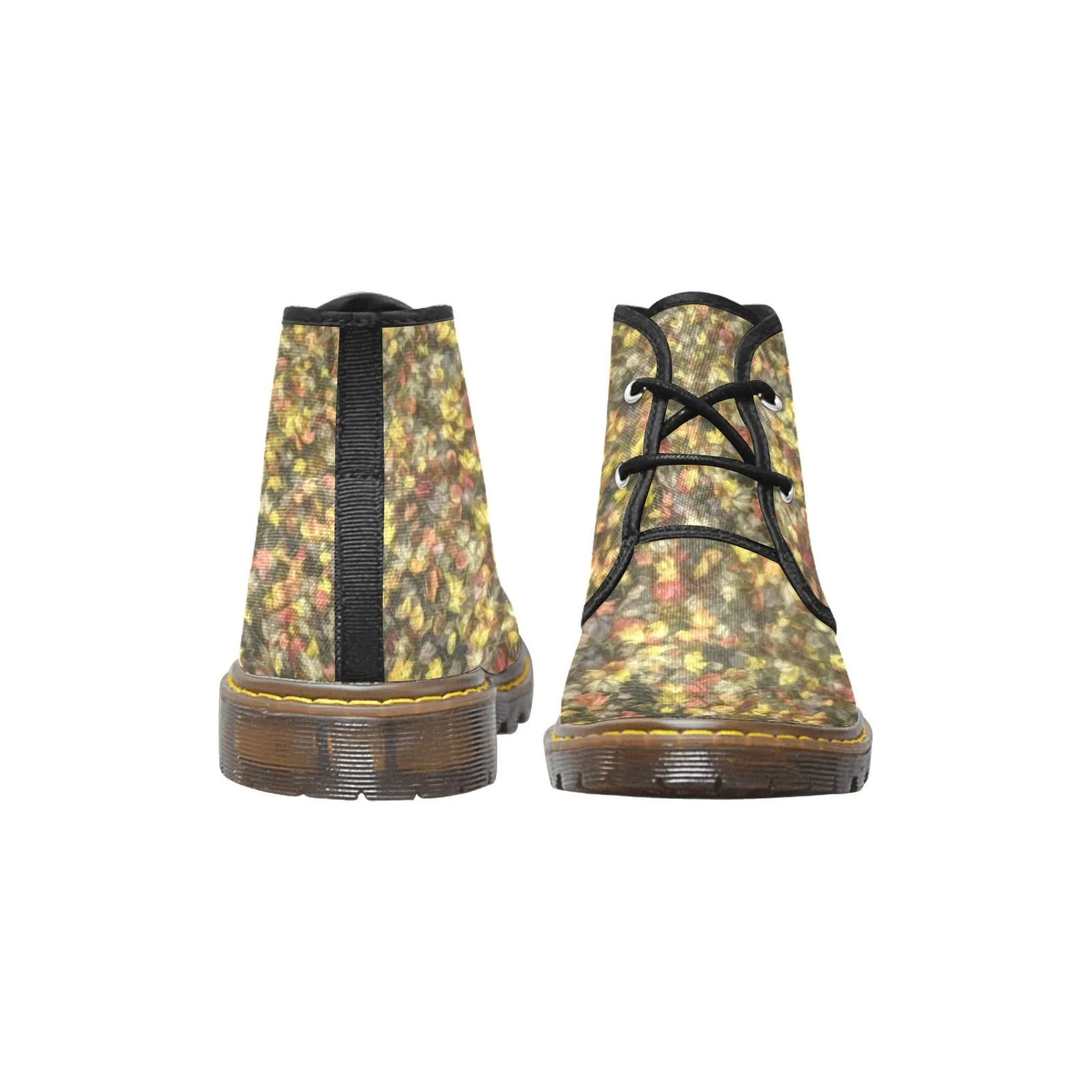 Van Gogh's Leaves of Fall Women's Canvas Chukka Boots