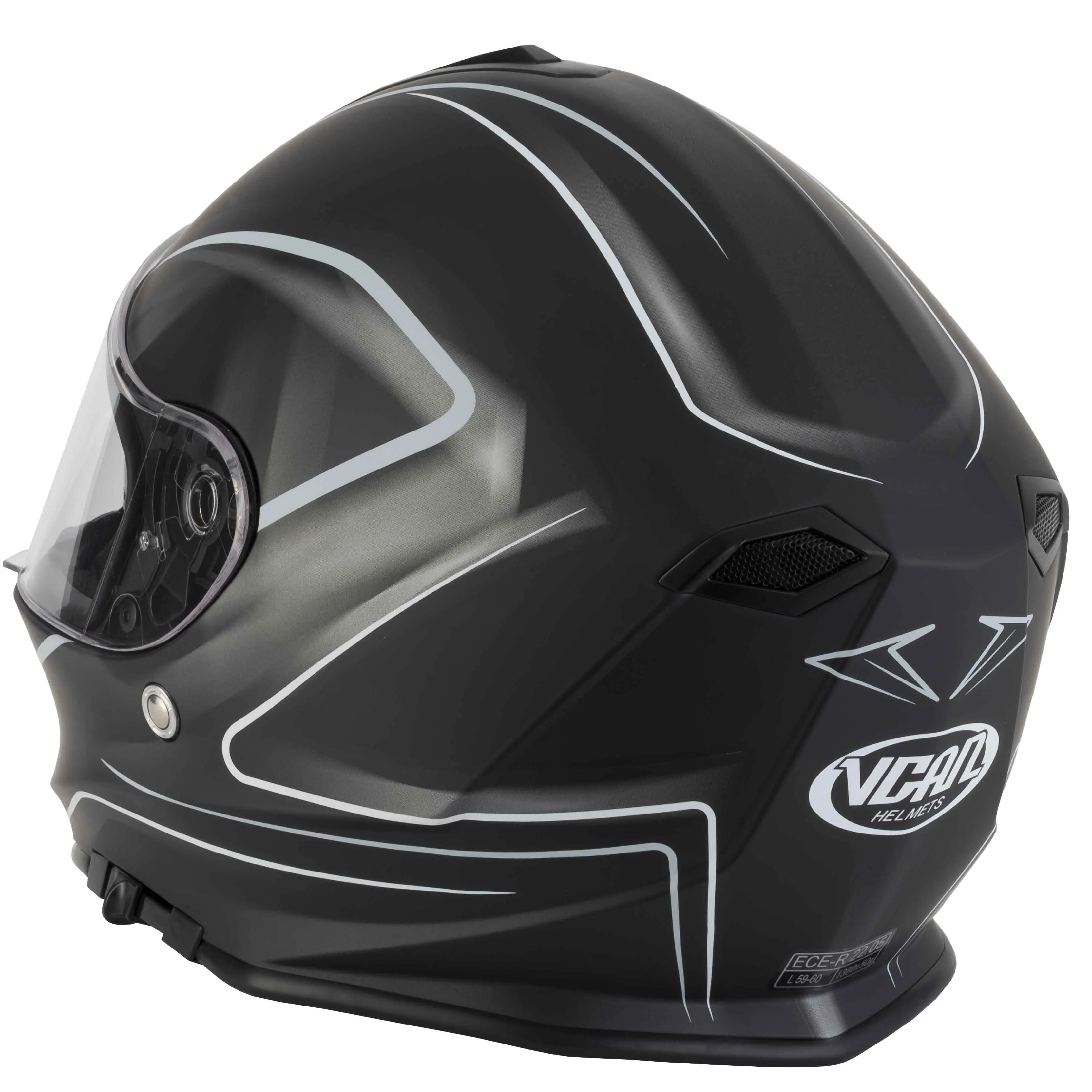 Vcan V127 Full Face Helmet - Matt Lightning