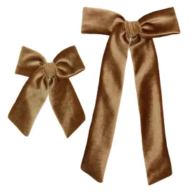 Velvet - Cinnamon Bow Sash Clip