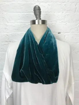 Velvet Cowl Warmer in Winter Mint