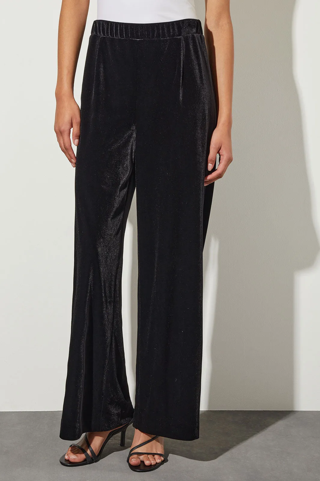 Velvet Wide-Leg Pants