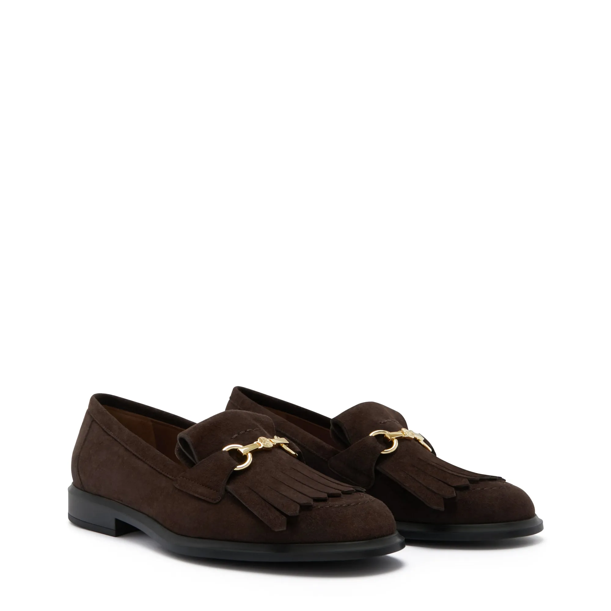 Vendôme Lave brown suede loafers