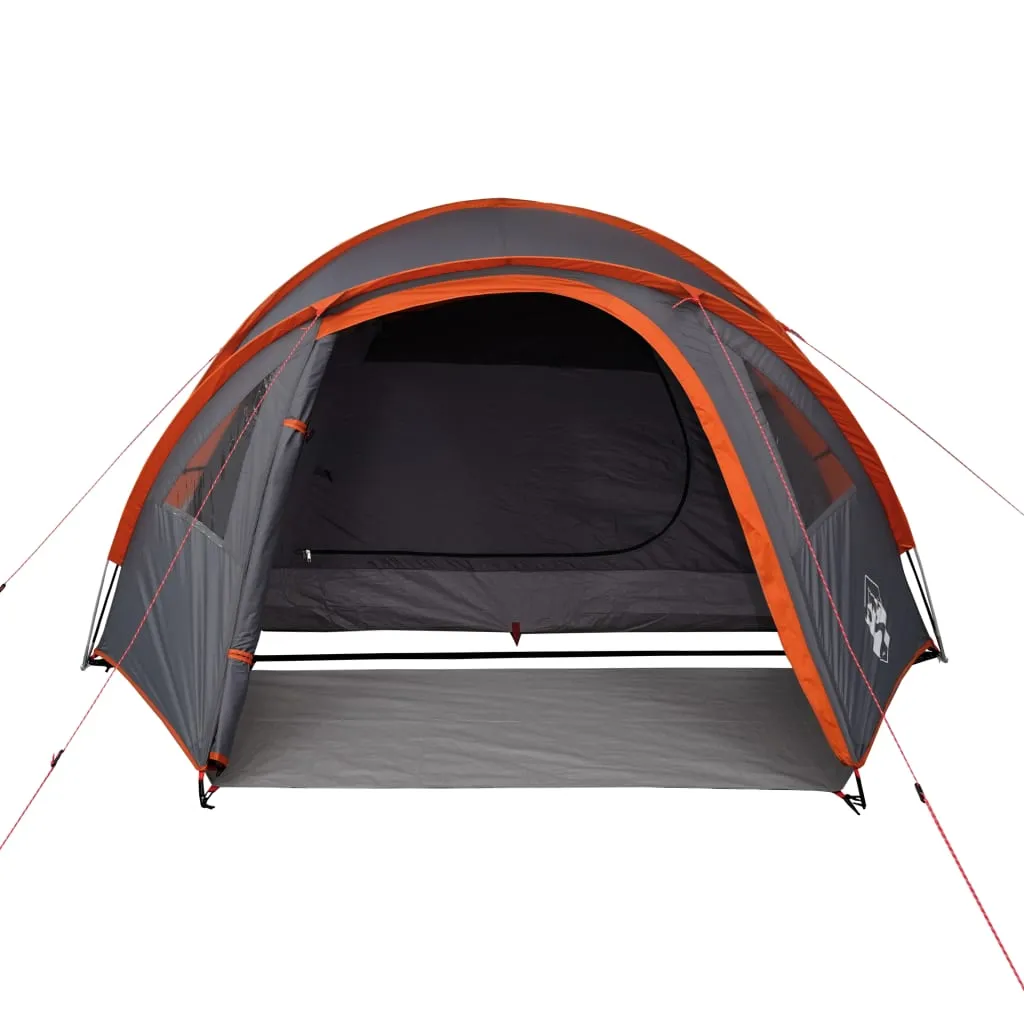 vidaXL Camping Tent Dome 4-Person Orange Waterproof