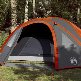 vidaXL Camping Tent Dome 4-Person Orange Waterproof