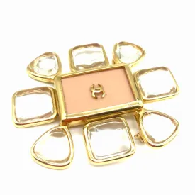 Vintage Chanel Pink Pin with Clear Petals