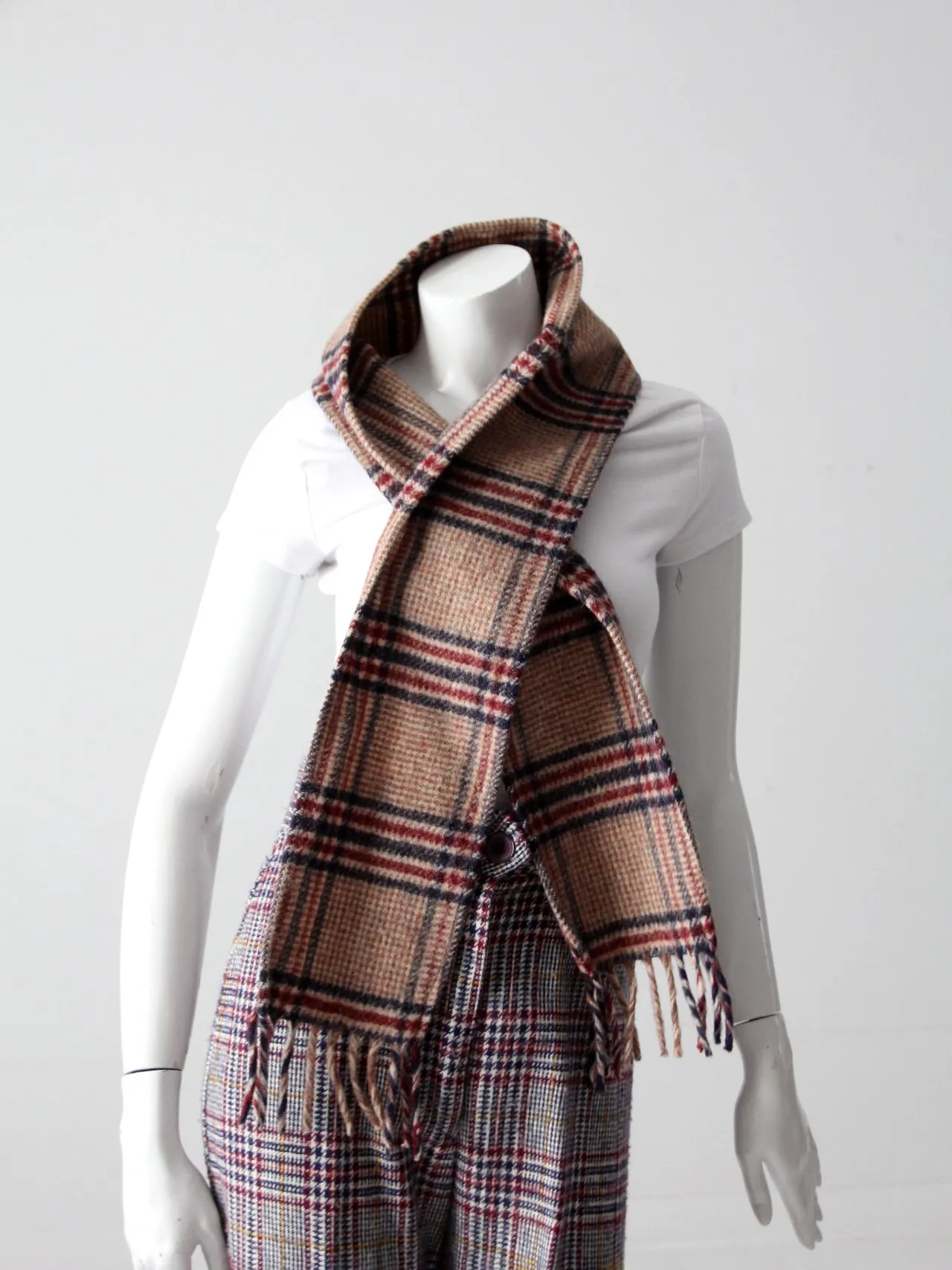 vintage plaid scarf