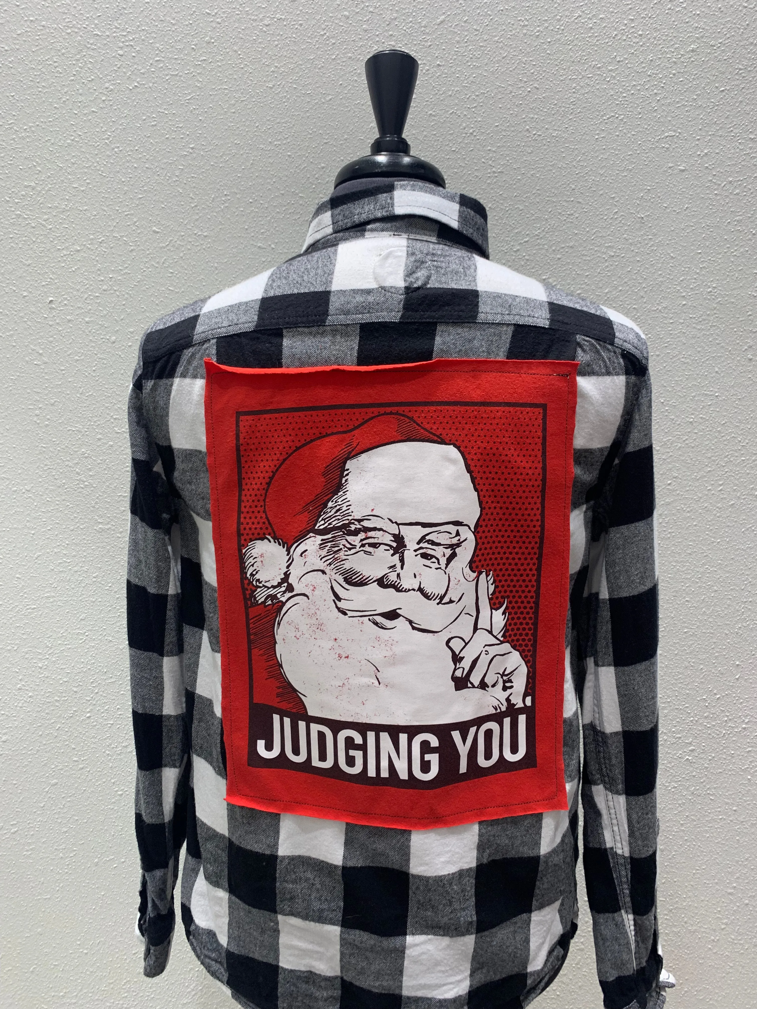 Vintage Repurposed Santa Flannel